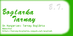 boglarka tarnay business card