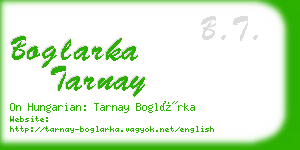 boglarka tarnay business card